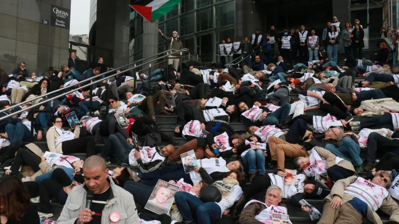 Paris'te Gazze'ye Destek! Fransız Gazetecilerden Büyük Gösteri