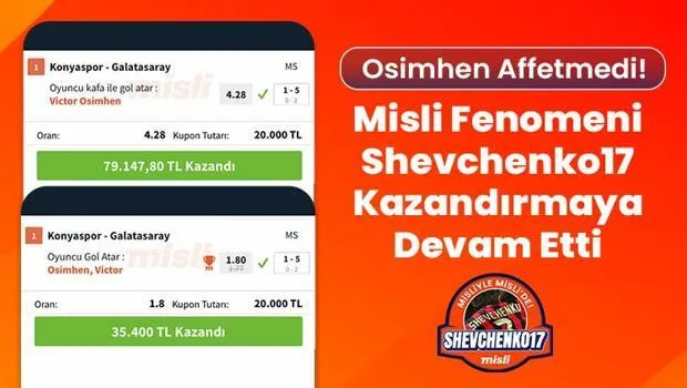 Osimhen'den Gol! Misli Fenomeni Shevchenko17 Yine Kazandırdı!