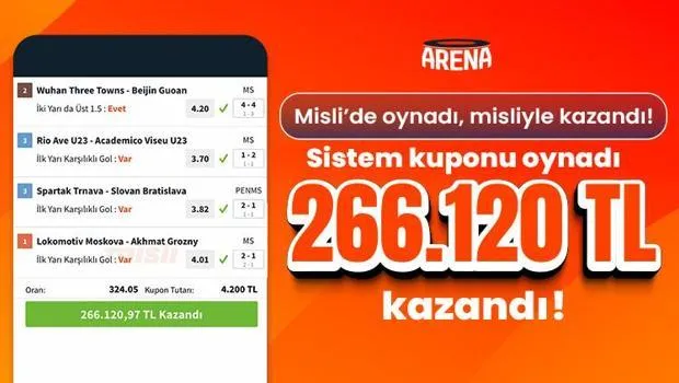 Sistem Kuponuyla Servet! 5 Maç Bildi, 266 Bin TL'yi Kaptı!